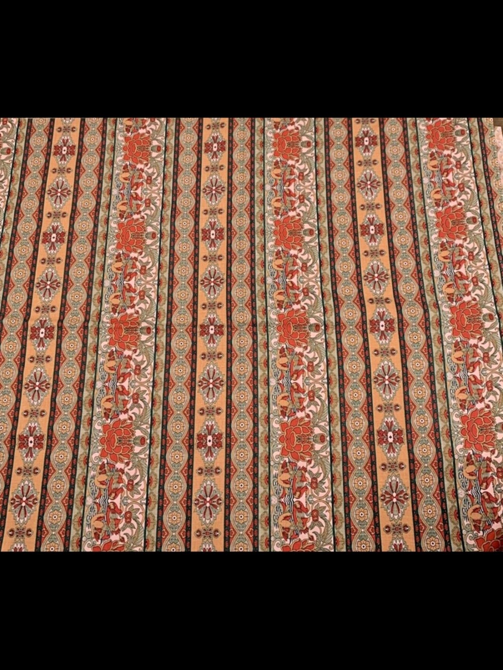 Vtg Jinny Beyer For Mr. RJR Fashion Fabrics Floral Stripe Pink Green 38"x44" - Picture 9 of 11